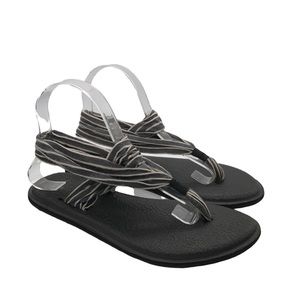 Sank Yoga Mat Black Blue and White Sandals